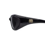Sporty B Round Af Sunglasses in Black - Image 4